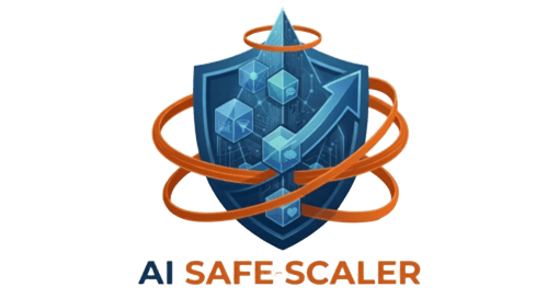 Logo AI Safe-Scaler avec piliers marketing